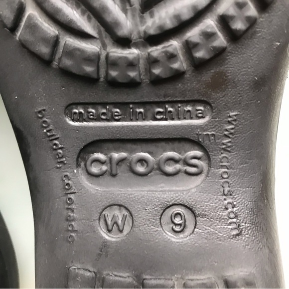 Crocs black sling back Mary Jane style shoes size 9 - Picture 5 of 5